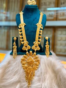 Classique Vintage 24K Plaqué Or Diamant Cuivre Matériel Ensemble de Bijoux Comprend Collier Boucles D'oreilles Broches Peignes-Cadeau - Product Image 6