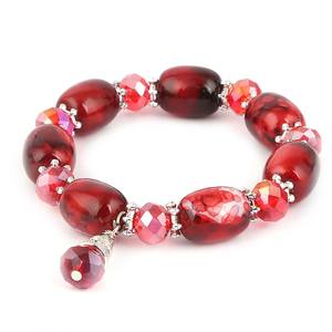 Women's Stone <b>Bracelet</b> - <b>Red</b> - Product Image 3