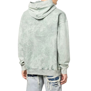 Pull-over uni en coton 100% de haute qualité pour homme, lavage à l'acide, saison hivernale, vêtements de rue, vente chaude, design personnalisé, best-seller - Product Image 2