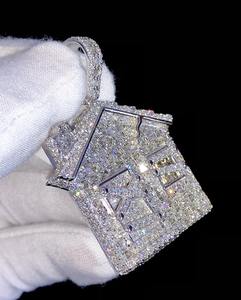 Fully Iced Out Moissanite Diamond <b>Pendant</b> Hip Hop Jewelry Customized Jewelry Beautiful Home <b>Pendant</b> Gift for <b>Men</b> & Women - Product Image 3