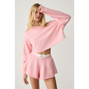 Ensemble deux pièces Urban Beat POISE en coton biologique, col bateau, manches longues et taille élastiquée, coupe décontractée - Product Image 5