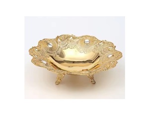 Tazón de tuerca de diseño Premium chapado en oro en relieve de latón Tazón de chocolate Mini estilo moderno de alta calidad Tazón de Venta caliente de lujo - Product Image 1