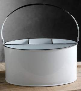 <b>Multipurpose</b> galvanized utensil caddy for use in barbecues cookouts picnics and casual home dinners - Product Image 5