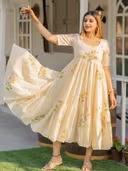 Vestido de mujer de estilo Vintage indio bloque de mano estampado Floral algodón moda Casual verano desgaste transpirable dulce Logo Natural - Product Image 5