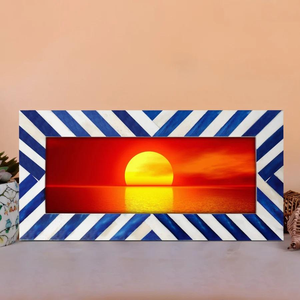 Handmade Bone & Resin Inlay Picture <b>Frame</b> Top Design Wall Decor <b>Photo</b> Axiom Home Accents Sculpture Pattern Wall Art <b>Frames</b> - Product Image 2