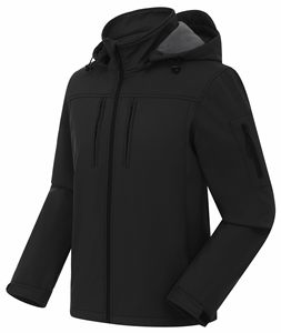 <b>Hooded</b> <b>Soft</b> <b>Shell</b> <b>Jacket</b> Zipper Softshell Breathable Hiking <b>Jackets</b> Outdoor <b>Jackets</b> 100% Polyester/POLYESTER / NYLON Closure - Product Image 1