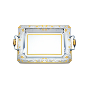 Decoración de vajilla Catering que sirve bandeja de acero de metal Bandeja para servir comida y desayuno Proveedor y fabricación por hecho en La India - Product Image 6