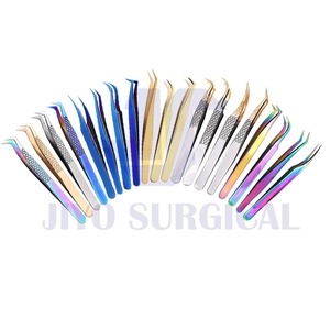 Pinzas de pestañas de belleza de etiqueta privada al por mayor ligeras Herramientas de pestañas a granel Pinzas de pestañas usadas de pestañas - Product Image 2