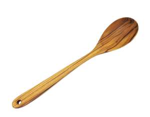 Cuillère à salade et à soupe en bois écologique avec finition miroir décorative et long manche, idéale pour servir les aliments en cuisine et à l'hôtel - Product Image 5