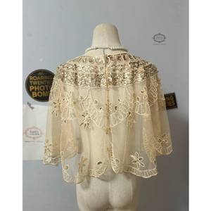 Capa de cuentas de marfil de alta moda, abrigo de fiesta hecho a mano de estilo pijo para mujeres y adultos, ropa de Club ODM única - Product Image 6