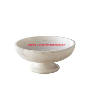 Superbe collection incorporation de bols en marbre naturel fabriqués à la main ensemble de bols de service et de décoration en pierre grise blanche pour la décoration intérieure - Product Image 4