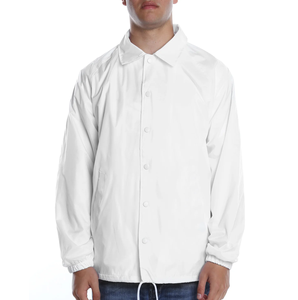 แจ็กเก็ตการฝึกสีขาวว่างเปล่าระบายอากาศได้ดีสำหรับผู้ชายแจ็คเก็ตโค้ชลำลองสำหรับฤดูใบไม้ร่วงและฤดูหนาวใหม่ - Product Image 1