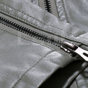 Recién llegado, chaqueta de cuero de invierno de talla grande para hombre, superventas, cuello levantado con lona a un precio razonable - Product Image 5