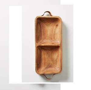 Tamaño de forma personalizada, vajilla de madera hecha a mano, cuencos para servir, diseño moderno, decoración del hogar, acabados, ensalada de frutas ecológica - Product Image 1