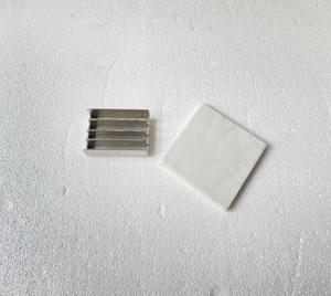 Premium Classic <b>Black</b> Marble Square Shape <b>Coasters</b> Set 4 Metal Stand Thermal Insulation Home Office Table Decor Kitchenware Use - Product Image 6