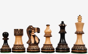 Piezas de Ajedrez de Madera de la Serie Premium Burnt Blazed, Talladas a Mano en Madera de Boj Quemada, Rey de 3.8 Pulgadas a un Precio Accesible - Product Image 6