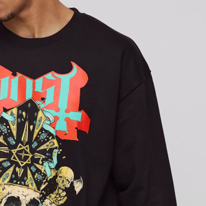 Men's Vintage Crewneck Sweatshirts <b>Long</b> Sleeve Thermal Oversized Pullover Digital Printing Organic Cotton Casual <b>Tops</b> for Winter - Product Image 6