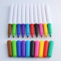 Ensemble de marqueurs à pointe fine effaçables non toxiques de qualité artiste Hang Kei avec logo personnalisé, pointe en fibre pour peinture sur verre, métalliques, multicolores