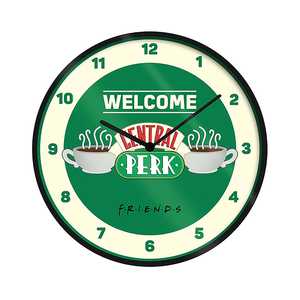 Reloj de Pared Friends - Welcome Central Perk, Rústico, Analógico, de Cuarzo, Opciones de Una o Dos Caras, de Plástico, Resina o Cristal, para el Hogar o Días Festivos - Product Image 1