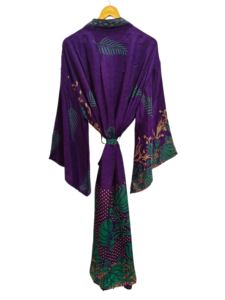 Camisa de Playa, Kimono de Seda para Mujer, Multicolor, Suave, Ropa de Casa, Blusa de Seda Multicolor, Kimono Corto Tipo Túnica - Product Image 5