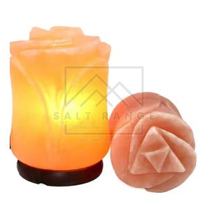 Lámpara de Sal del Himalaya 100% Pura, Tallada a Mano en Forma de Flor, de Alta Calidad, Tacto Real, Decoración para el Hogar, Mejor Precio, Nuevo en Existencia - Product Image 3