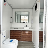 Tôle d'acier de taille personnalisée, vente directe, toilette moderne portable, remorque, toilette extérieure, toilettes publiques