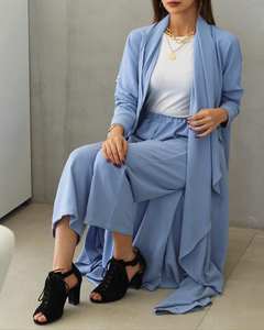 Vente en gros Abaya en satin de luxe personnalisée pour femmes, vêtements islamiques élégants inspirés de Dubaï, manches à volants, musulman traditionnel - Product Image 5