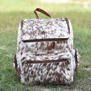 Mochila Grande de Cuero Vacuno de Lujo, Estilo Vintage para Mujer, Logotipo Personalizado, Alta Calidad, Impermeable, Modelo 1007 para Uso Diario - Product Image 1