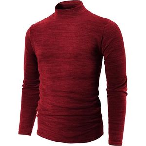 Pull en polyester à manches longues pour hommes Pull en polyester tricoté à la mode, respirant et à col rond - Product Image 3