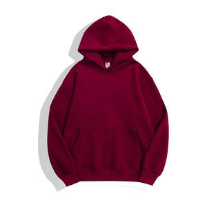 2023 Custom Puff Printing Logo Blank 500 GSM <b>Hoodie</b> Fleece 100% Cotton Oversize Plain Unisex Men Hoodies - Product Image 4