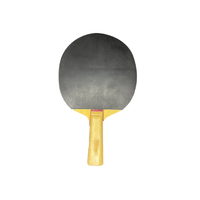 Raquette de tennis de table professionnelle classique en bois, base à 6 couches, pointe lourde, poignée légère, prise droite – Entraînement durable