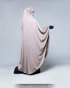 Khimar islamique modeste fait à la main, robe hijab pour femmes musulmanes, respirante, légère, en polyester, manches courtes, mi-longue, parfaite pour tous les jours - Product Image 4