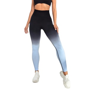 Leggings de yoga pour femmes en gros, effet froncé aux fesses, sans couture, haute élasticité, longueur intégrale, séchage rapide, respirant, Spandex/Polyester - Product Image 1