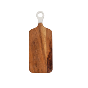 Tabla de Cortar Redonda de Madera de Acacia Ecológica de Alta Calidad con Mango de Madera, Logotipo Personalizable, Venta al por Mayor desde Vietnam, MOQ 100 Piezas - Product Image 4