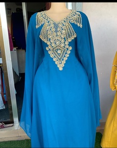 2024 dubaï Farasha caftan belle conception marocaine rouge robe musulmane traditionnelle de haute qualité avec perles de pierre travail manuel - Product Image 3