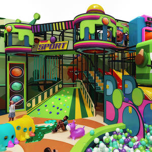 Детская игровая площадка с мягкими элементами, горками и пластиковым бассейном для шариков для использования в торговых центрах - Product Image 3