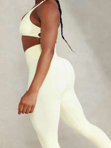 Derniers leggings gaufrés taille haute personnalisés Lemon NKD Ceinture profilée à l'arrière Nouveau et vêtements de sport Leggings de gym à la mode pour femmes - Product Image 2