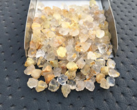 50 pierres précieuses en quartz rutile doré naturel de haute qualité, 2-4 mm, brutes, taillées à la main avec effet étoilé pour la fabrication de bijoux