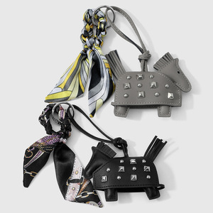 Nouveau porte-clés en cuir en forme de poney, cheval de guerre créatif, porte-clés de voiture, porte-clés en cuir fait main, accessoires de poupée en cuir - Product Image 2