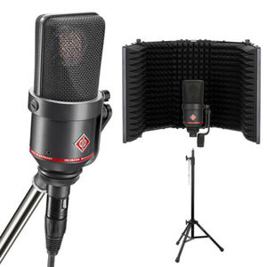 PROMO FLASH : Microphone à condensateur multidirectionnel à large diaphragme Neuumann TLM 170 R (noir) avec filtre anti-reflet Auray RF-5P-B - Product Image 1