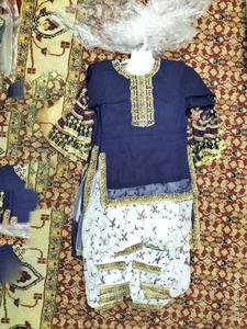 Robe de Style pakistanais en mousseline de soie respirante de haute qualité pour enfants filles dentelle droite robe de Club prête à l'emploi broderie paillettes - Product Image 4