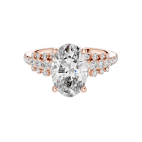 Bague de fiançailles ovale en diamant de laboratoire 2,57 carats sans conflit pour femme, clarté VVS-VS EF, or 18 carats, 14 carats, 10 carats, argent 925