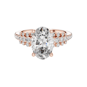 Anillo de Diamante Ovalado de Laboratorio de 2.57 CT para Mujer, Claridad VVS-VS EF, Oro de 18KT, 14KT, 10KT y Plata 925, Opción de Moissanita Disponible - Product Image 2