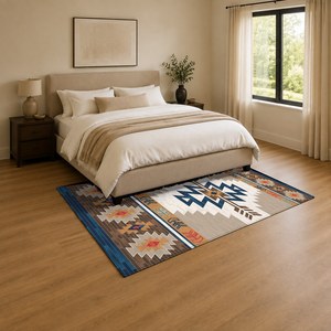 <b>RUGS</b> DEPOT LXDP-0016 Wholesale Terracotta Gold Modern Vintage Digital Printed Machine Washable Chenille Area <b>Rug</b> <b>Non</b> <b>Slip</b> - Product Image 3