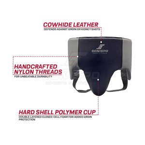 High Quality Custom Martial Arts Groin Guards Premium Leather Protective Equipment SONISPO SPORTS & FITNESS SSF-2306 - Product Image 3