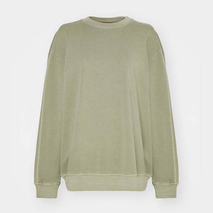 Sweat-shirt pour femmes de haute qualité, personnalisé, 100% coton, molleton, broderie, épaules tombantes, sweat-shirts pour femmes - Product Image 5