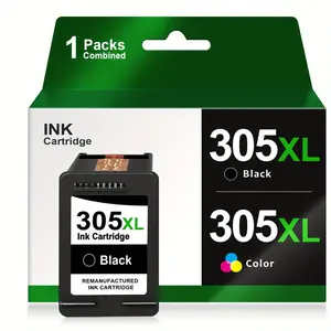 Cartucho de Tinta Remanufacturado Compatible con HP 305XL de Alto Rendimiento con Chip para HP DeskJet Serie 2700 y DeskJet Plus 4100 - Product Image 1