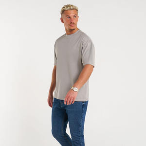 Ropa para hombre, camiseta personalizada con hombros caídos, estampado 100% algodón, camiseta en blanco Essentials de peso pesado, Blanc - Product Image 3