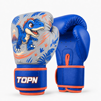 Gants de boxe pour enfants en cuir PU avec logo personnalisé, 4oz-10oz, absorbant les chocs, maille respirante, fermeture auto-agrippante, qualité officielle supérieure