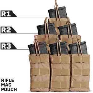 Vente en gros Paintball Sports Tactique Mag Pochettes MOLLE Compatible Porte-munitions universel Logo personnalisé OEM axé sur le client - Product Image 3